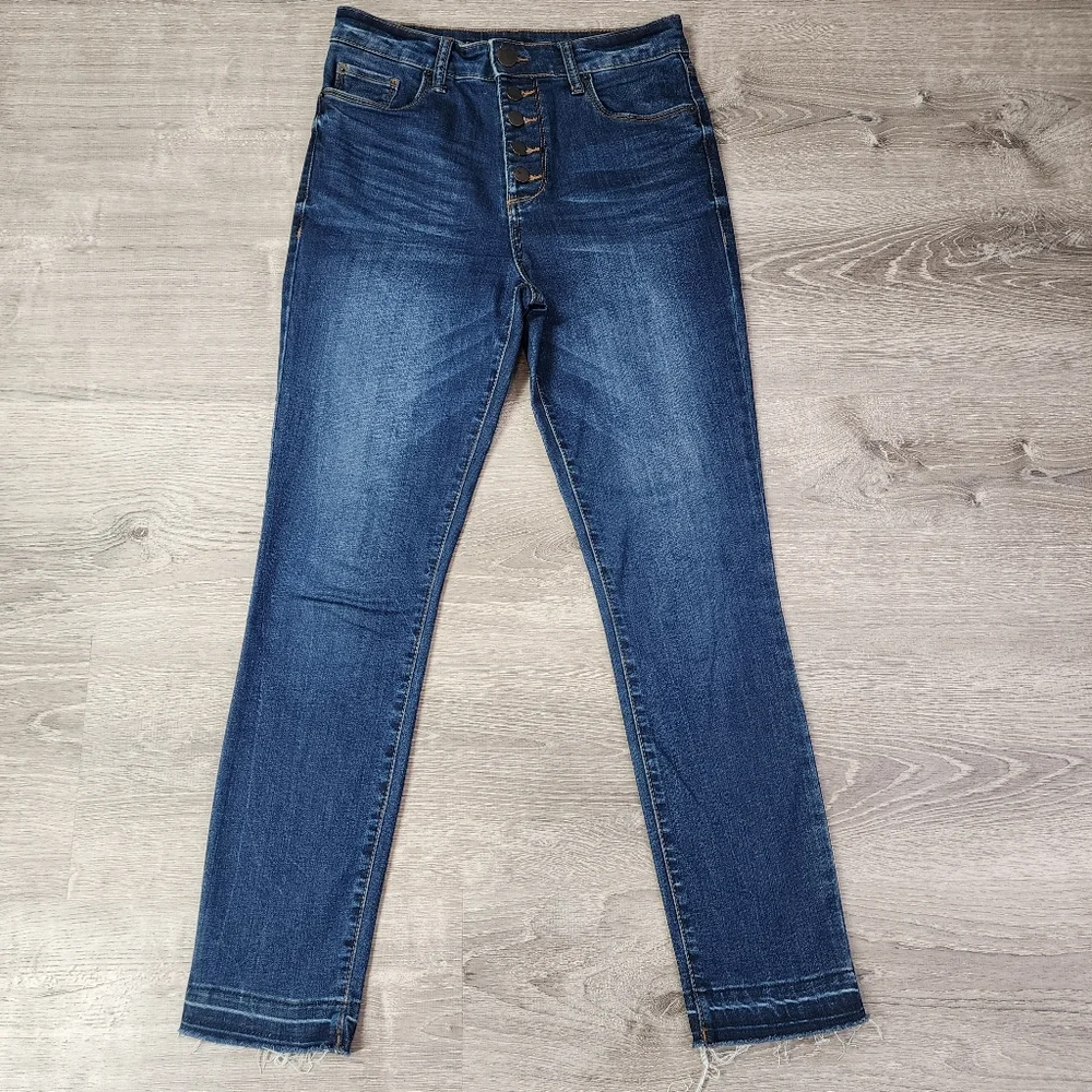 STS BLUE Ashley High Rise Button Fly Blue Denim Raw Hem Jean 28 - Picture 14 of 14